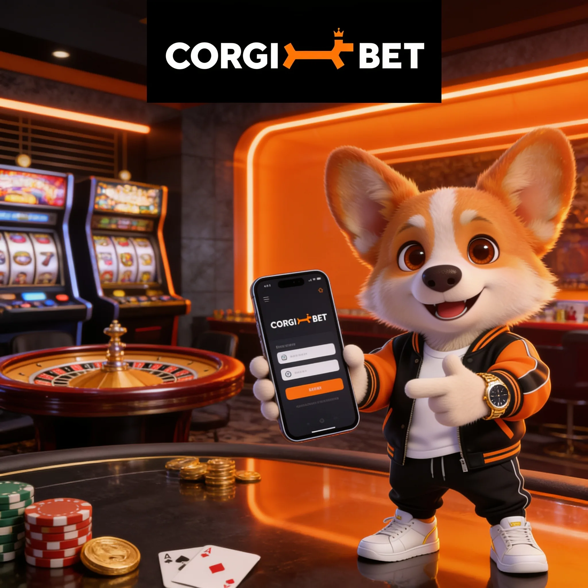 Écran de profil Corgibet sur téléphone